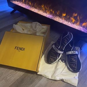 Fendi love sneaker. Size 8. Comes with box & dust bags